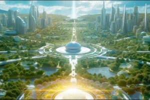 CIDADE ESPIRITUAL DE ALVORADA NOVA SOBRE A CIDADE FISICA DE SANTOS EM SÃO PAULO